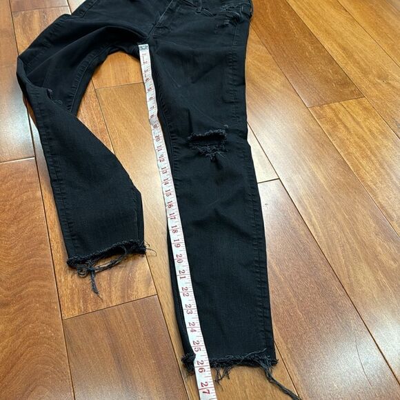 Mother Jeans Womens Black Label Looker Ankle Fray Guilty as Sin Distressed 26 - Picture 12 of 12